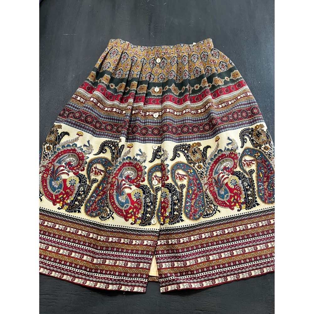 St. Micheal Paisley Midi Skirt